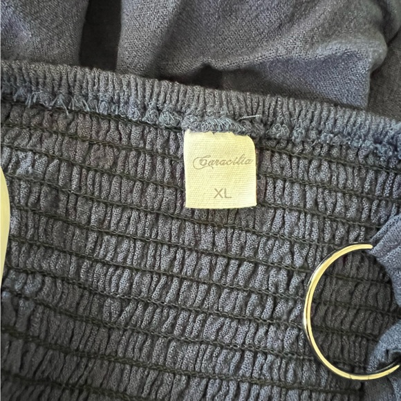 Blue linen romper XL women’s - Picture 4 of 5